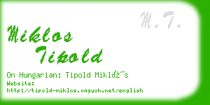 miklos tipold business card